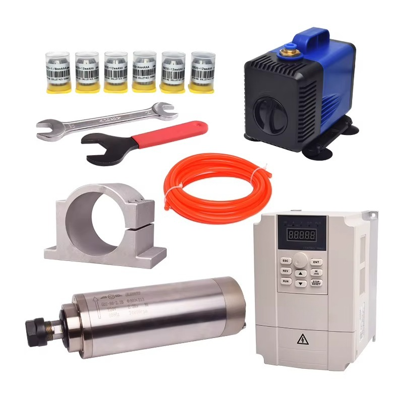 2.2Kw Water Cooled Spindle Kit Vfd - Kit de Motor de Eixo Refrigerado