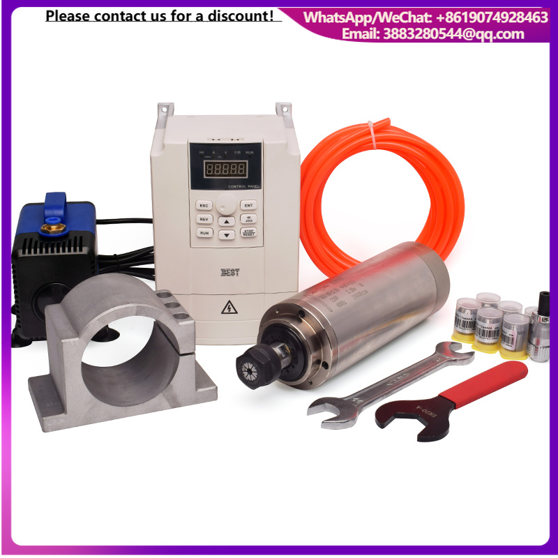 Fuso GDZ de alta velocidade e  - 2.2Kw Water Cooled Spindle Kit Vfd avaliação e preço