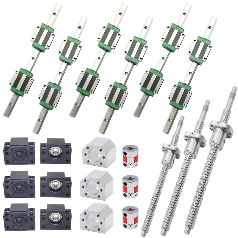 Conjuntos de guia linear quadr - Hgr20 Linear Guide Rail Ballscrew Set avaliação e preço